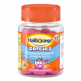 Haliborange Softies Calcium & Vitamin D (30 жув цук) - Полуниця