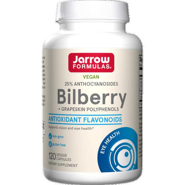 Jarrow Formulas Bilberry + Grapeskin Polyphenols 80 mg / 200 mg Veg Caps (120 капс) - зображення 1