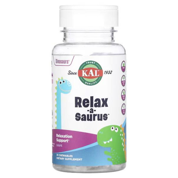 KAL Relax-a-Saurus Chewables (30 табл) - Виноград - зображення 1