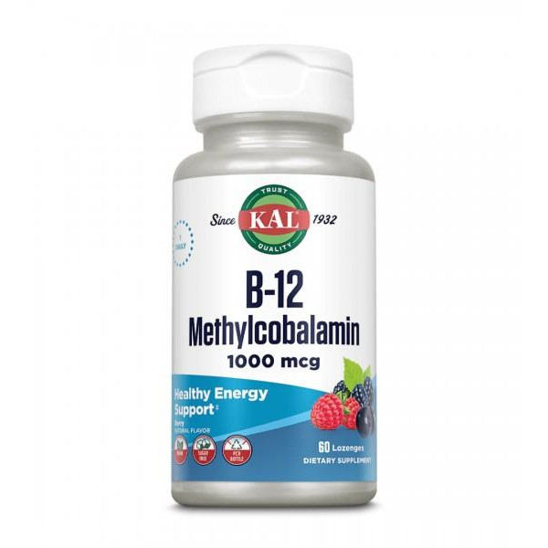 KAL B-12 Methylcobalamin 1000 mcg (60 табл) - зображення 1