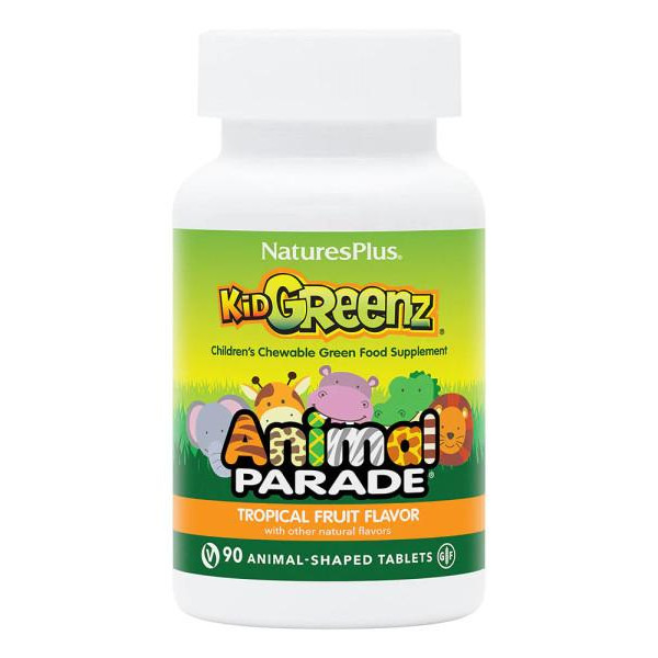 Nature's Plus Animal Parade KidGreenz (90 жув табл) - Тропічні фрукти - зображення 1