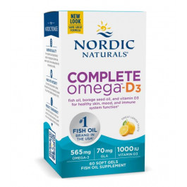 Nordic Naturals Complete Omega-D3 565 mg Soft Gels (60 капс) - Лимон