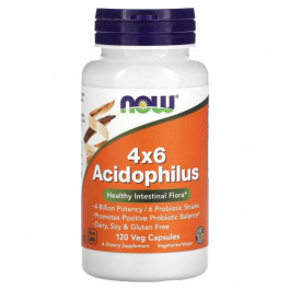 Now 4x6 Acidophilus 4 Billoin Veg Caps (120 капс)