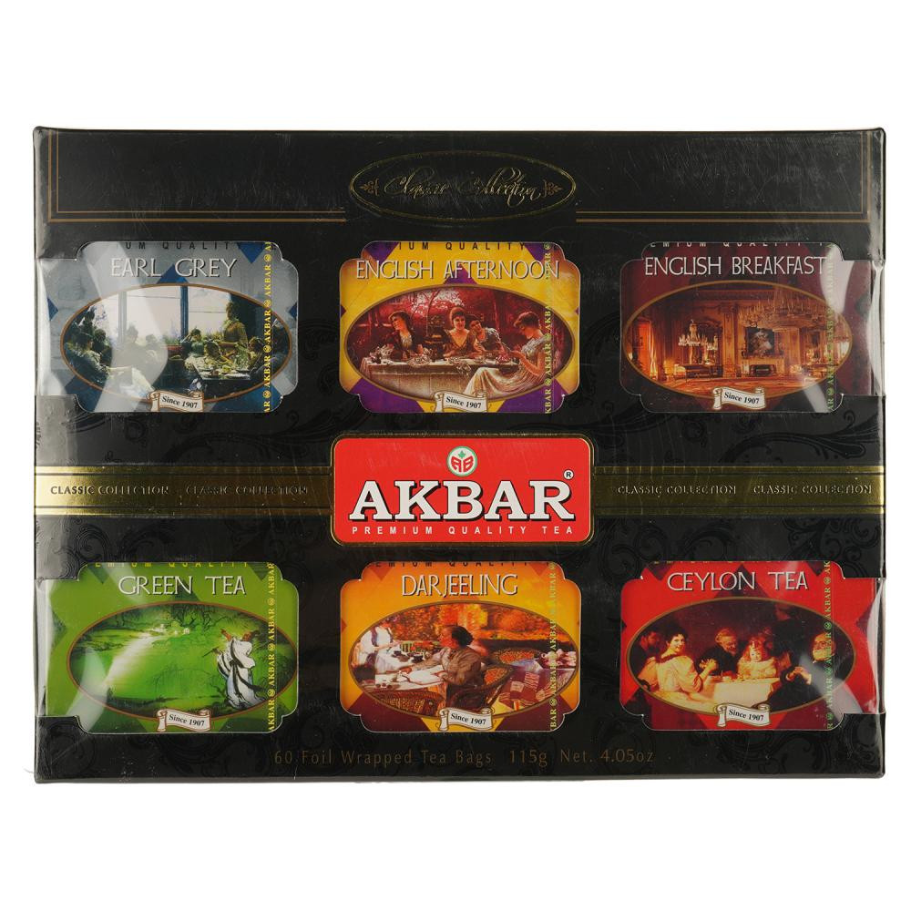 Akbar Чай  Classic Collection Подарочный набор в индивидуальных конвертиках из фольги 60х2 г (501417601005 - зображення 1