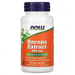 Now Bacopa Extract 450 mg Veg Caps (90 капс)