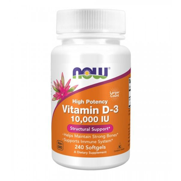 Now Vitamin D-3 10.000 IU 240 капс - зображення 1