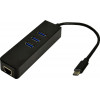 Dynamode USB-C 3.1 RJ-45 + 3-Port (USB3.1-TYPEC-RJ45-HUB3) - зображення 1
