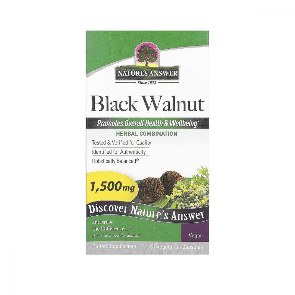 Natures Answer Чорний горіх  1500 мг 90 вегетаріанських капсул (NTA16017) - зображення 1