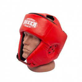 Boxer Sport Line Шлем каратэ кожа, красный (2029-01R)