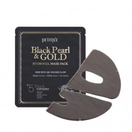 Petitfee Гидрогелевая маска для лица с золотом и черным жемчугом  Black Pearl & Gold Hydrogel Mask Pack 32 г 