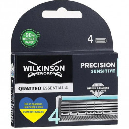 Wilkinson Sword Лезвия сменные  Quattro Titanium Sensitive 4 шт.