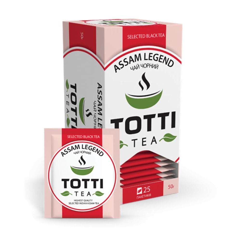 Totti Tea Чай чёрный пакетированный Легендарный Ассам 25 шт (51504) - зображення 1