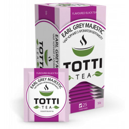   Totti Tea Чай чёрный пакетированный Эрл Грей Маджестик 25 шт (51502)