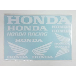 WM Лист наклейок Honda під оригінал біла