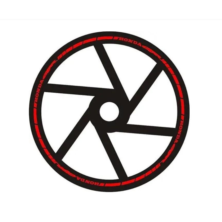 WM Наклейки на обід колеса WM Honda CBR Red - зображення 1