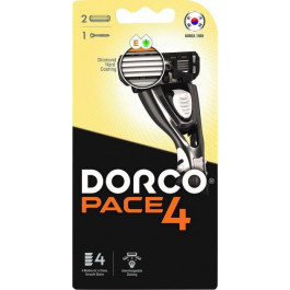 Dorco Бритва системна  Pace4 для чоловіків з 2 картриджами 4 леза (8801038585741)