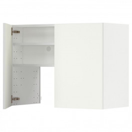 IKEA METOD Шафа-витяжка з полицею/дверцями, білий/Вальстена білий, 80x60 см (595.073.04)