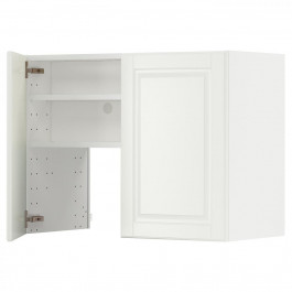 IKEA METOD Шафа-витяжка з полицею/дверцями, білий/Бодбін кремовий, 80x60 см (495.043.96)