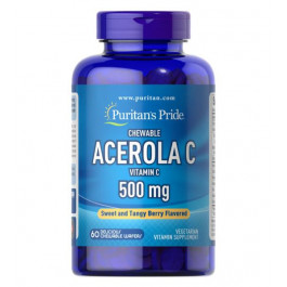 Puritan's Pride Chewable Acerola C 500 mg (60 жув табл) - Ягода