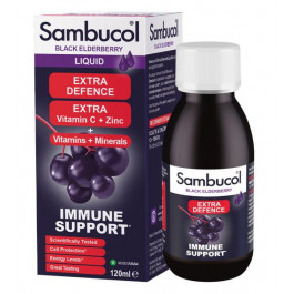 Sambucol Black Elderberry + Vit C + Zinc Extra Defence Liquid (120 ml)