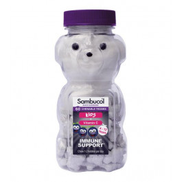 Sambucol Black Elderberry KIDS + Vit C Chewable Teddies (60 жув табл)