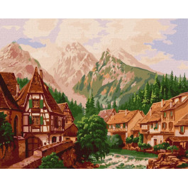 Ідейка Картина по номерам - Поселок в горах ©Сергей Лобач (KHO2880)
