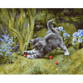 Ідейка Картина по номерам Игривый котенок Идейка KHO4251 40х50 см