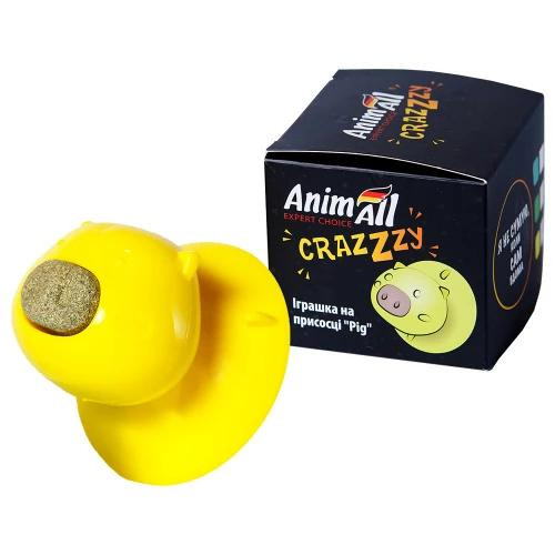 AnimAll Іграшка  GrizZzly Pig на присосці, для котів, 7.2x8x8 см, кольори в асортименті (167335) - зображення 1