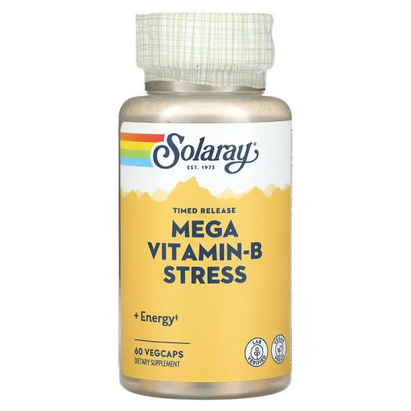 Solaray Mega Vitamin-B Stress Veg Caps (60 капс) - зображення 1