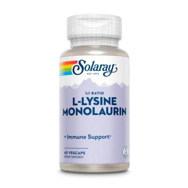 Solaray L-Lysine Monolaurin 1:1 Ratio 500 mg Veg Caps (60 капс) - зображення 1