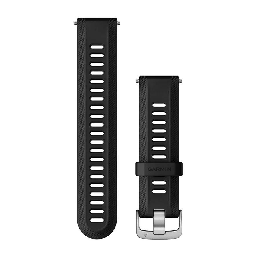 Garmin Ремінець  for Forerunner 955 - 22mm Black with Silver Hardware (010-11251-3U) - зображення 1