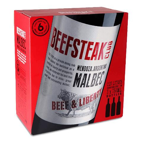 Beefsteak Club Вино  Beef & Liberty Malbec BIB, 2,25 л (5011932012608) - зображення 1