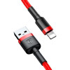 Baseus cafule Cable USB For lightning 2.4A 1M Red+Red (CALKLF-B09) - зображення 2