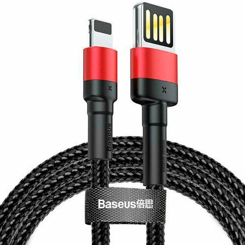 Baseus cafule Cable USB For iP 2A 3m Red+Black (CALKLF-R91) - зображення 1