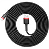Baseus cafule Cable USB For iP 2A 3m Red+Black (CALKLF-R91) - зображення 3
