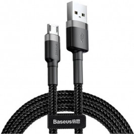 Baseus Cafule Cable USB For Micro 2.4A 0.5M Gray+Black (CAMKLF-AG1)