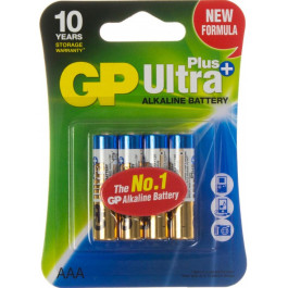 GP Batteries AAA bat Alkaline 4шт Ultra Plus (GP24AUP-U4)