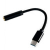 ExtraDigital USB Type-C to 3.5mm 0.12m Black (KBA1760) - зображення 1