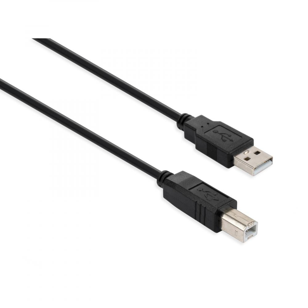 Vinga USB 2.0 AM/BM Black 5m (VCPUSBAMBM5BK) - зображення 1
