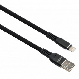 Vinga USB2.0 AM/Lightning Black 1m (VCPDCLFNB1BK)