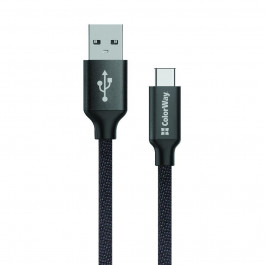 ColorWay USB 2.0 AM to Type-C 1.0m 2.1А black (CW-CBUC003-BK)