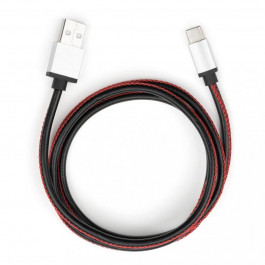 Vinga USB 2.0 AM to Type-C 1m pu leather black (VCPDCTCLS1BK)