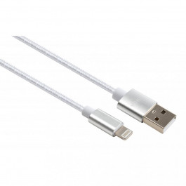 Vinga USB 2.0 AM to Lightning 1m nylon silver (VCPDCLNB1S)