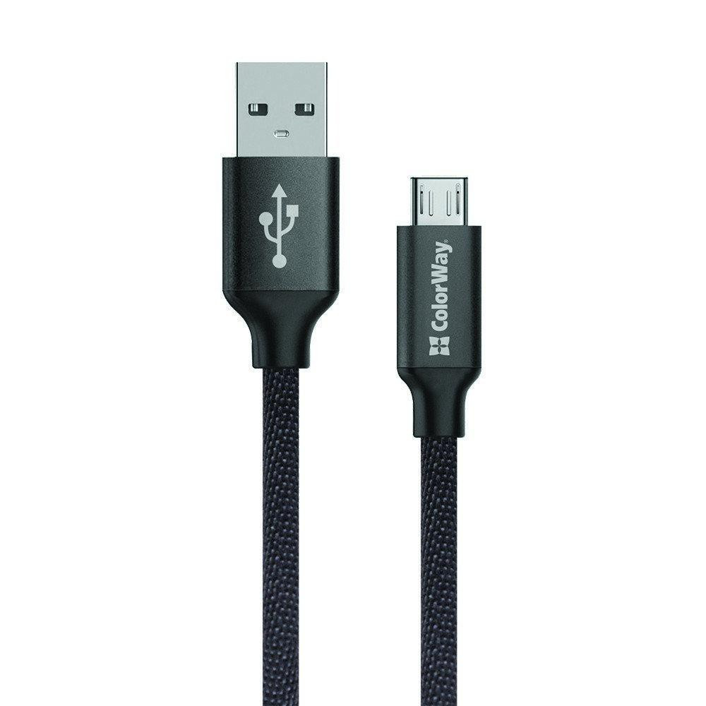 ColorWay USB2.0 AM/Micro-BM Black 1m (CW-CBUM002-BK) - зображення 1