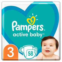 Pampers Active Baby Midi 3 58 шт