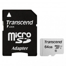 Transcend 64 GB microSDXC UHS-I 300S + SD Adapter TS64GUSD300S-A