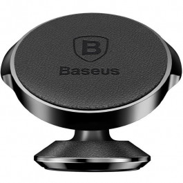 Baseus Small Ears Series Vertical Magnetic Bracket (Genuine Leather Type) Black (SUER-F01)