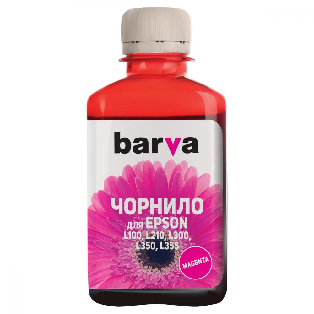 Barva для Epson L100/ L210/ L350/ L355 T6643 Magenta 180г L100-403 I-BAR-E-L100-180-M - зображення 1