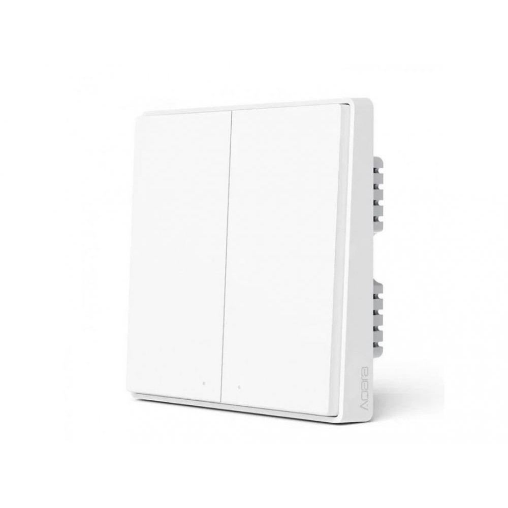 Aqara Smart Light Switch D1 Double-Button ZigBee 3.0 White (QBKG22LM/AK044CNW01) - зображення 1