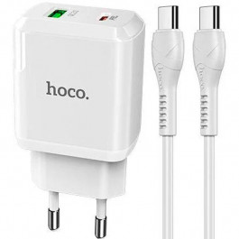   Hoco N5 Favor 20W PD+QC3.0 + USB Type-C to Lightning White